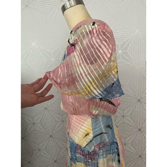 The Silk Farm 100% Silk Made in Korea Size 10 Multi color fairy pastels coquette - Picture 8 of 13